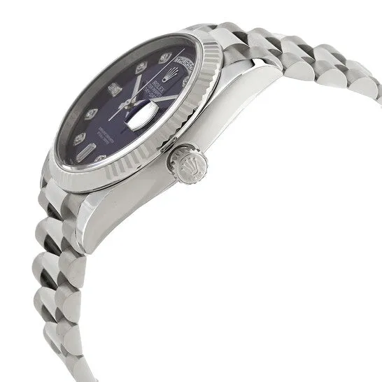 Original Rolex DayDate 36 Automatic Blue Diamond Dial 18kt White Gold President Watch 128239BLDP JMS always Watches Original Rolex DayDate 36 Automatic Blue Diamond Dial 18kt White Gold President Watch 128239BLDP JMS always Watches