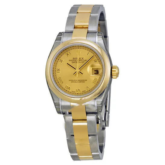 Original Rolex Lady Datejust 26 Champagne Dial Stainless Steel and 18K Yellow Gold Oyster Bracelet Automatic Watch 179163CRO JMS always Bracelets Original Rolex Lady Datejust 26 Champagne Dial Stainless Steel and 18K Yellow Gold Oyster Bracelet Automatic Watch 179163CRO JMS always Bracelets