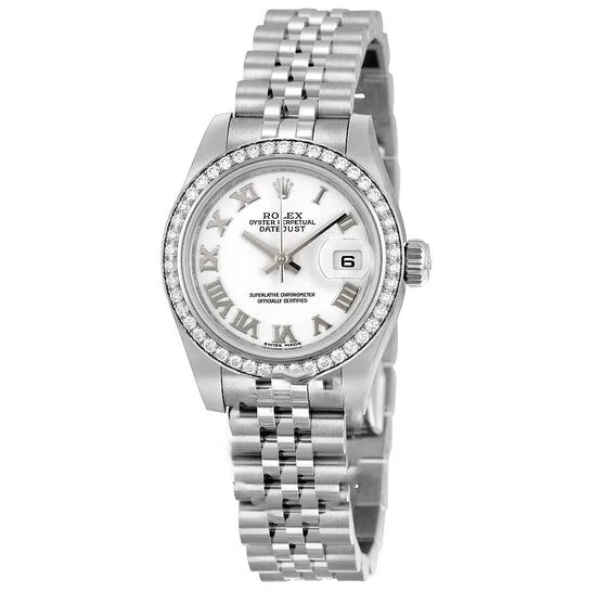 Original Rolex Lady Datejust 26 White Dial Stainless Steel Jubilee Bracelet Automatic Watch 179384WRJ JMS always Bracelets
