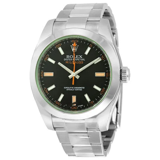 Original Rolex Milgauss Black Dial Domed Bezel Green Crystal Oyster Bracelet Unisex Watch 116400V JMS always Bracelets Original Rolex Milgauss Black Dial Domed Bezel Green Crystal Oyster Bracelet Unisex Watch 116400V JMS always Bracelets