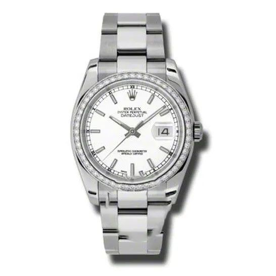 Original Rolex Oyster Perpetual Datejust 36 White Dial Stainless Steel Bracelet Automatic Ladies Watch 116244WSO JMS always Bracelets Original Rolex Oyster Perpetual Datejust 36 White Dial Stainless Steel Bracelet Automatic Ladies Watch 116244WSO JMS always Bracelets