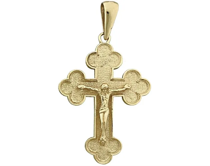 PreStyled Sets Goldia 14K Gold Eastern Orthodox Crucifix Pendant