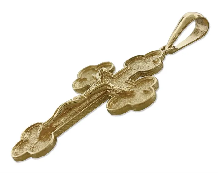 PreStyled Sets Goldia 14K Gold Eastern Orthodox Crucifix Pendant