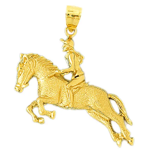 PreStyled Sets Goldia 14K Gold Equestrian Horse Pendant