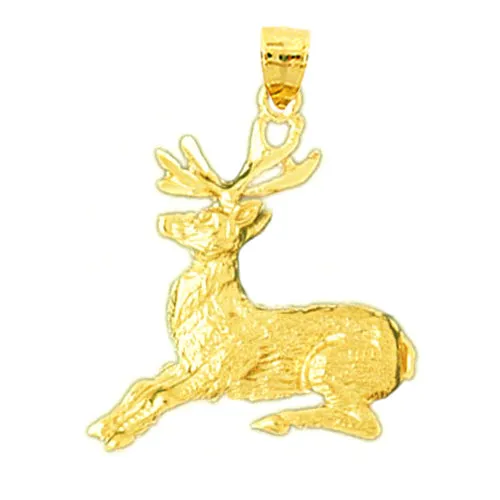 PreStyled Sets Goldia 14K Gold Reindeer Pendant