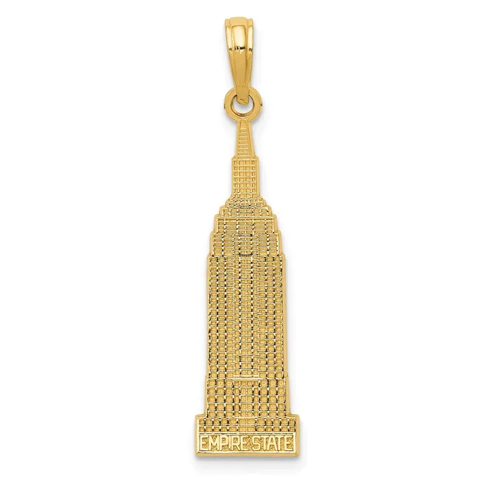 PreStyled Sets Goldia 14k Yellow Gold EMPIRE STATE Building Pendant
