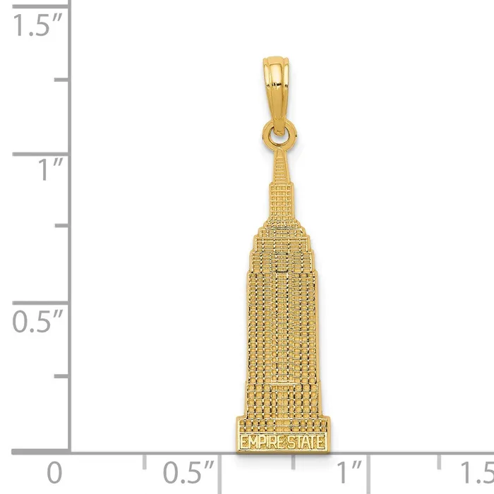 PreStyled Sets Goldia 14k Yellow Gold EMPIRE STATE Building Pendant