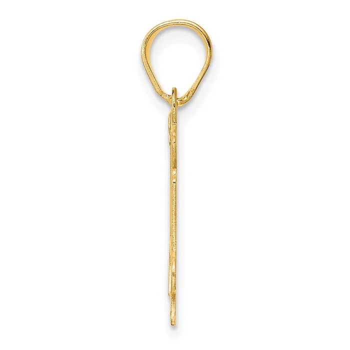 PreStyled Sets Goldia 14k Yellow Gold Polished Etched Number 14 Pendant