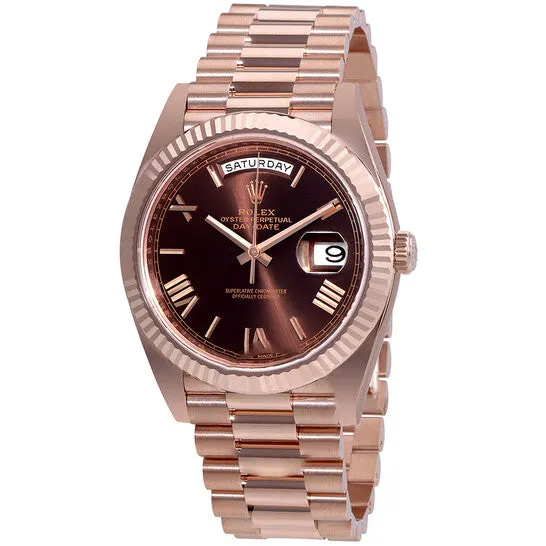 PreStyled Sets JMS always Original Rolex DayDate 40 Chocolate Dial 18K Everose Gold President Automatic Mens Watch 228235CHRP PreStyled Sets JMS always Original Rolex DayDate 40 Chocolate Dial 18K Everose Gold President Automatic Mens Watch 228235CHRP