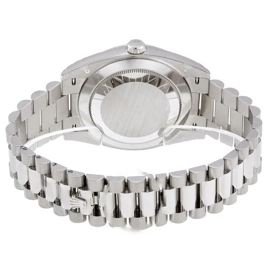 PreStyled Sets JMS always Original Rolex DayDate 40 Dark Rhodium Stripe Motif Dial 18K White Gold President Automatic Mens Watch 228239RSSP PreStyled Sets JMS always Original Rolex DayDate 40 Dark Rhodium Stripe Motif Dial 18K White Gold President Automatic Mens Watch 228239RSSP