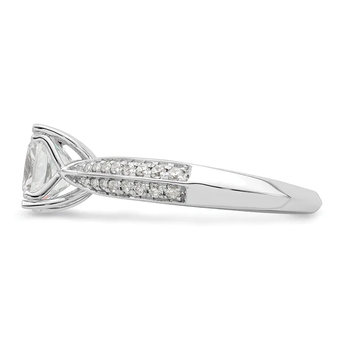 Rings 150ct CZ Solid Real 14k White Polish 1 12ct Cushion Engagement Dia Ring Goldia