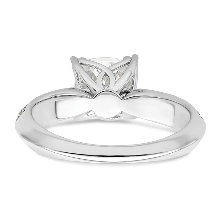Rings 150ct CZ Solid Real 14k White Polish 1 12ct Cushion Engagement Dia Ring Goldia