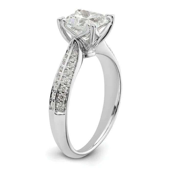 Rings 150ct CZ Solid Real 14k White Polish 1 12ct Cushion Engagement Dia Ring Goldia