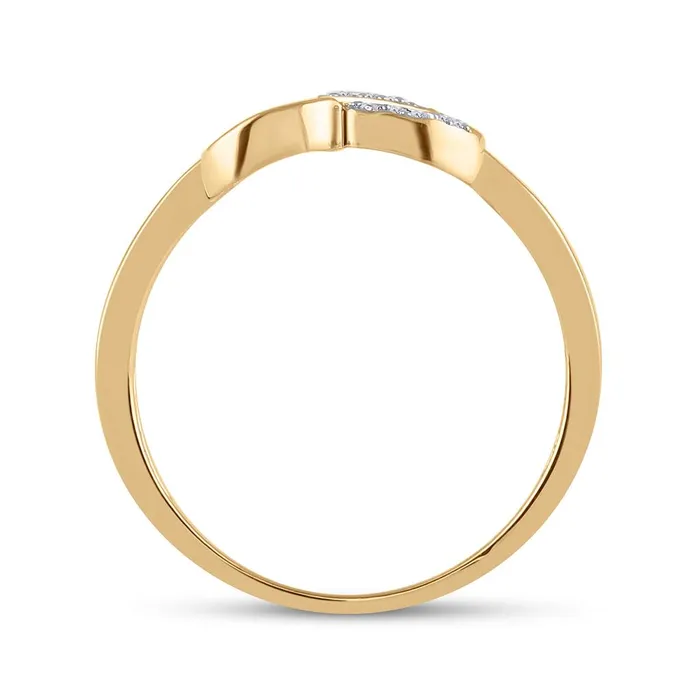 Rings 10k Yellow Gold Round Diamond Heart Ring 120 Cttw gndatlanta