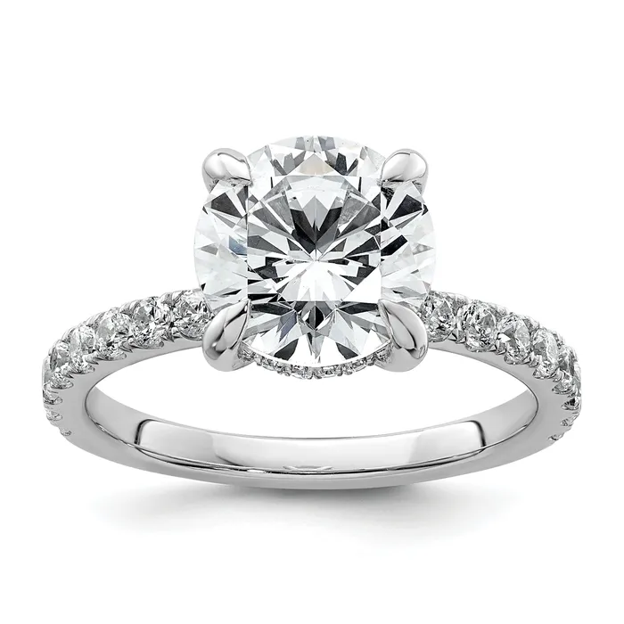 Rings 14k White Gold 3 12 Ct Lab Grown Diamond VSSI G Flair Round Engagement Ring Goldia Rings 14k White Gold 3 12 Ct Lab Grown Diamond VSSI G Flair Round Engagement Ring Goldia