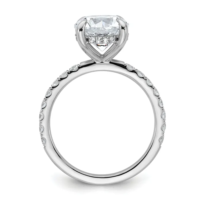 Rings 14k White Gold 3 12 Ct Lab Grown Diamond VSSI G Flair Round Engagement Ring Goldia