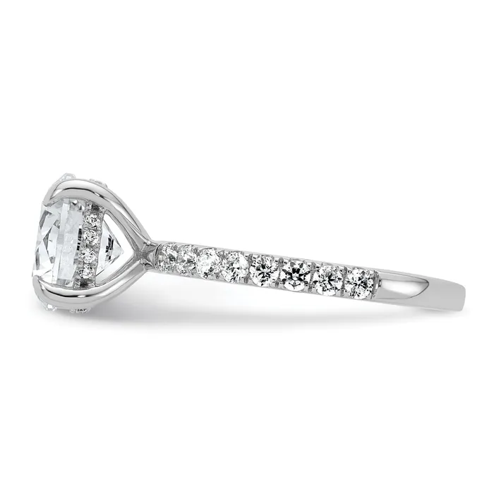 Rings 14k White Gold 3 12 Ct Lab Grown Diamond VSSI G Flair Round Engagement Ring Goldia