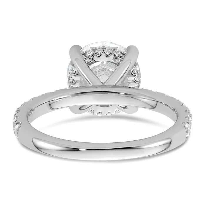 Rings 14k White Gold 3 12 Ct Lab Grown Diamond VSSI G Flair Round Engagement Ring Goldia