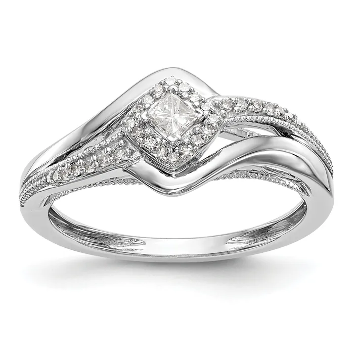 Rings 14K White Gold Complete Diamond PromiseEngagement Ring Goldiacom