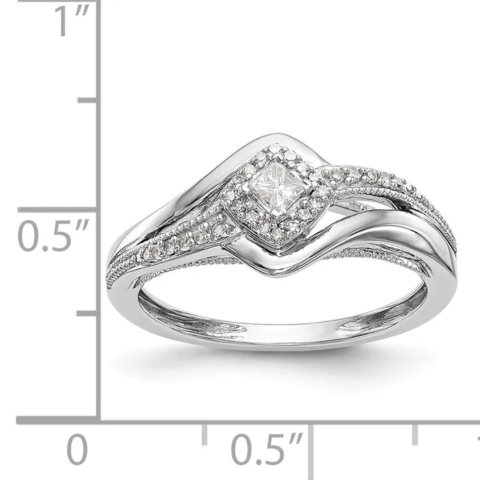 Rings 14K White Gold Complete Diamond PromiseEngagement Ring Goldiacom