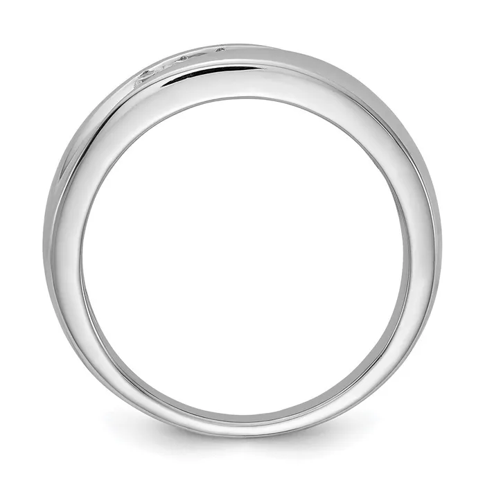 Rings 14k White Gold Real Diamond Mens Ring Goldia