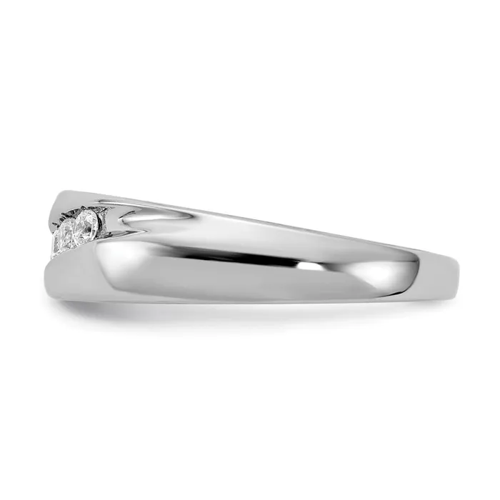 Rings 14k White Gold Real Diamond Mens Ring Goldia