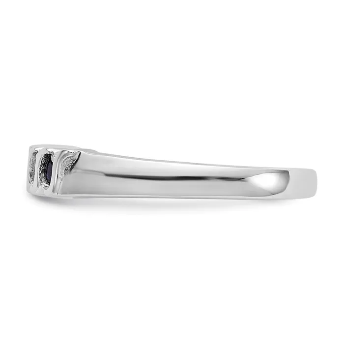 Rings 14k White Gold Real Diamond wSapphire Band Goldiacom
