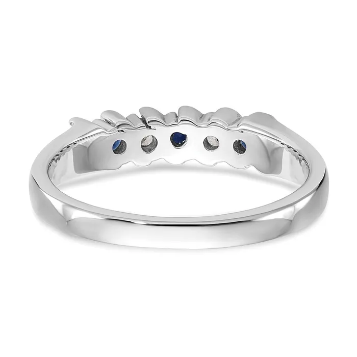 Rings 14k White Gold Real Diamond wSapphire Band Goldiacom