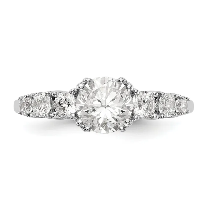 Rings 14k White Gold Simulated Diamond Engagement Ring Goldiacom Rings 14k White Gold Simulated Diamond Engagement Ring Goldiacom