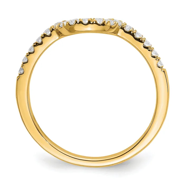 Rings 14k Yellow Gold Lab Grown Diamond VSSI FGH Matching Wedding Band Ring Goldia