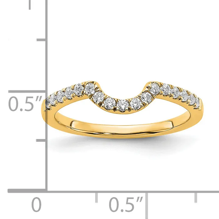 Rings 14k Yellow Gold Lab Grown Diamond VSSI FGH Matching Wedding Band Ring Goldia