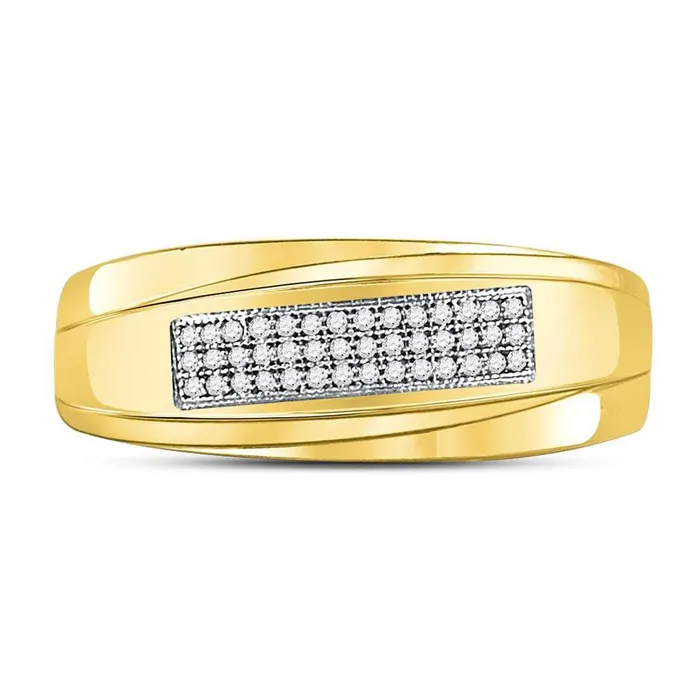 Rings gndatlanta 10k Twotone Gold Round Diamond Wedding Band Ring 18 Cttw Rings gndatlanta 10k Twotone Gold Round Diamond Wedding Band Ring 18 Cttw