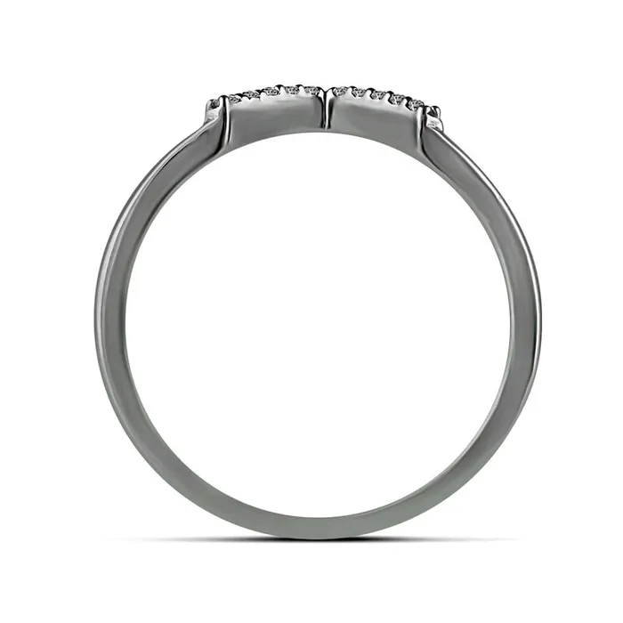 Rings Goldia 010 CT TW Natural Diamond V Chevron Ring in Solid 14K White Gold Rings Goldia 010 CT TW Natural Diamond V Chevron Ring in Solid 14K White Gold