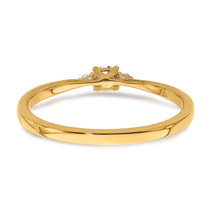 Rings Goldia 012ct CZ Solid Real 14k Complete Promise Ring