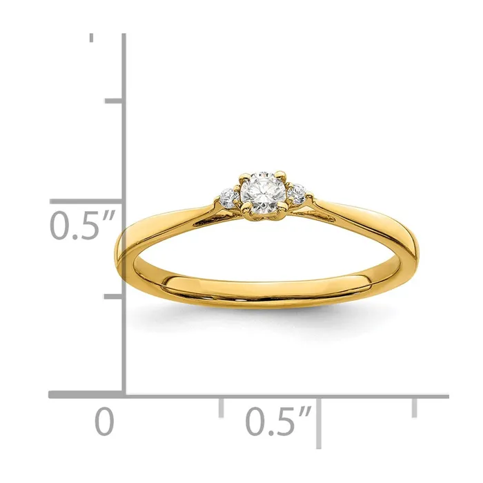 Rings Goldia 012ct CZ Solid Real 14k Complete Promise Ring