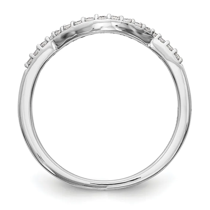 Rings Goldia 015ct CZ Solid Real 14K White Gold Contoured Wedding Wedding Band Ring