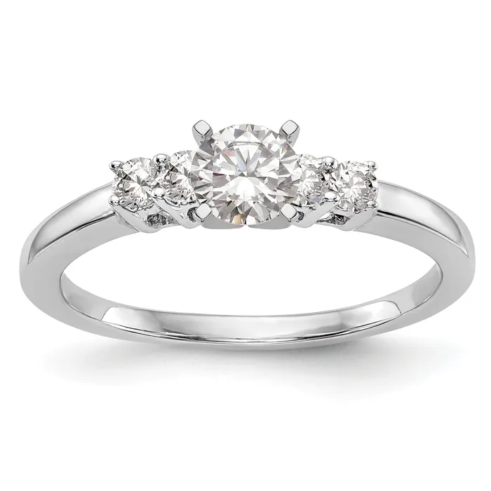 Rings Goldia 020ct CZ Solid Real 14K White Gold 5Stone Peg Set Engagement Ring Rings Goldia 020ct CZ Solid Real 14K White Gold 5Stone Peg Set Engagement Ring