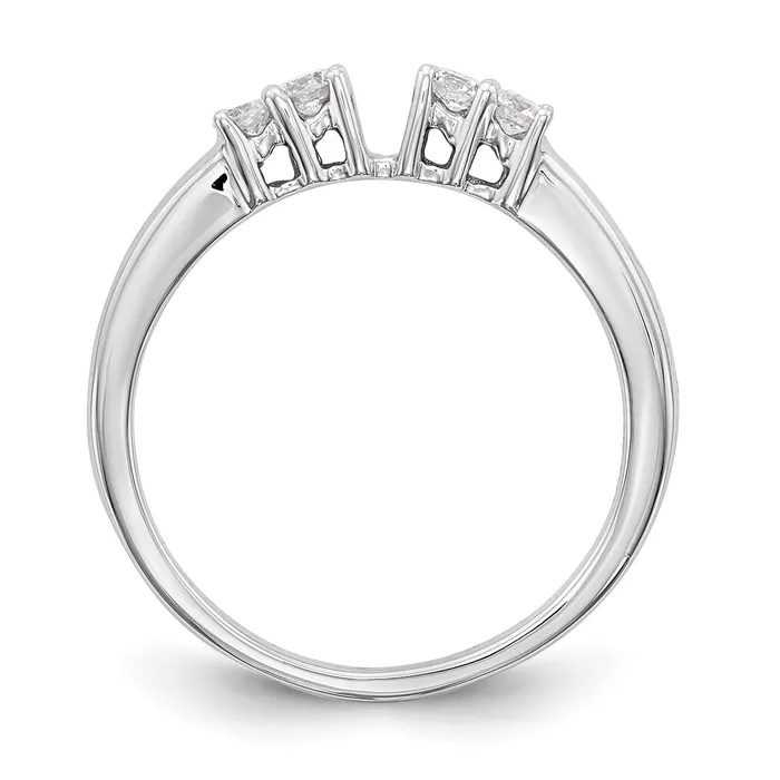 Rings Goldia 020ct CZ Solid Real 14K White Gold 5Stone Peg Set Engagement Ring
