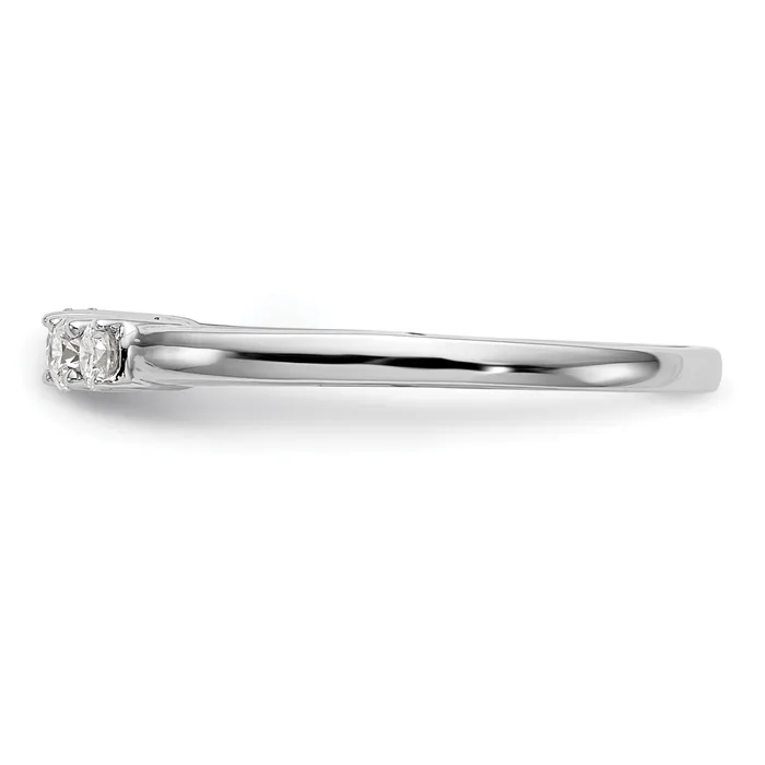Rings Goldia 020ct CZ Solid Real 14K White Gold 5Stone Peg Set Engagement Ring
