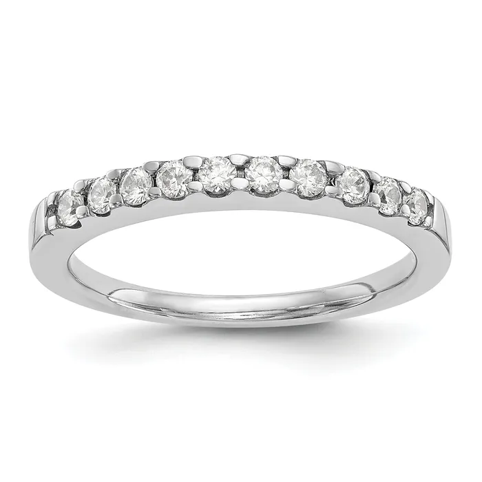 Rings Goldia 030ct CZ Solid Real 14K White Gold Wedding Wedding Band Ring Rings Goldia 030ct CZ Solid Real 14K White Gold Wedding Wedding Band Ring
