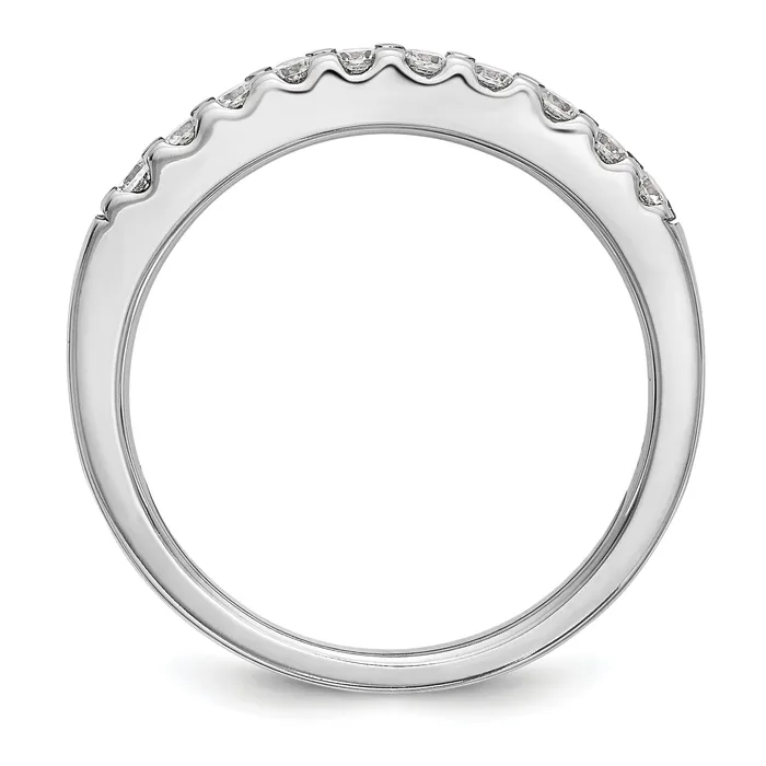 Rings Goldia 030ct CZ Solid Real 14K White Gold Wedding Wedding Band Ring