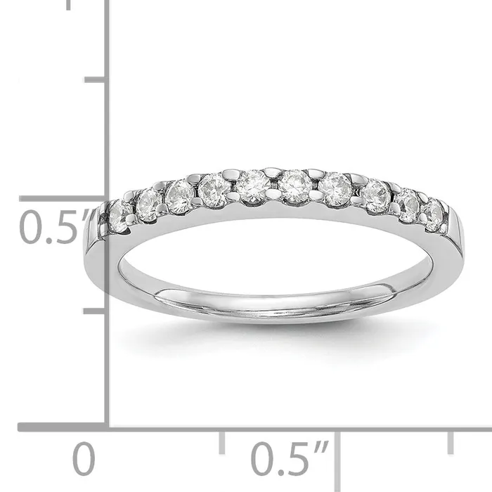Rings Goldia 030ct CZ Solid Real 14K White Gold Wedding Wedding Band Ring