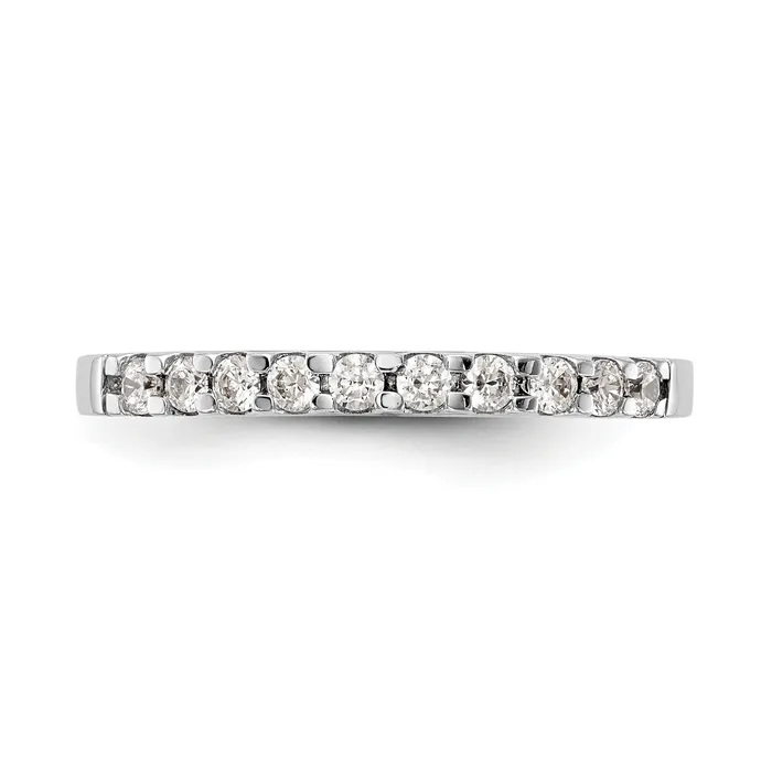 Rings Goldia 030ct CZ Solid Real 14K White Gold Wedding Wedding Band Ring