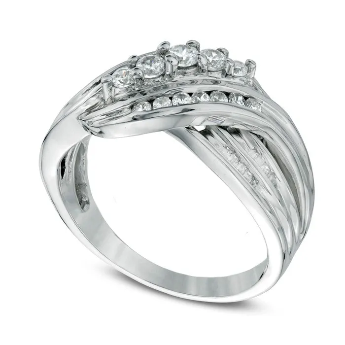Rings Goldia 050 CT TW Natural Diamond Fashion Overlay Ring in Sterling Silver Rings Goldia 050 CT TW Natural Diamond Fashion Overlay Ring in Sterling Silver