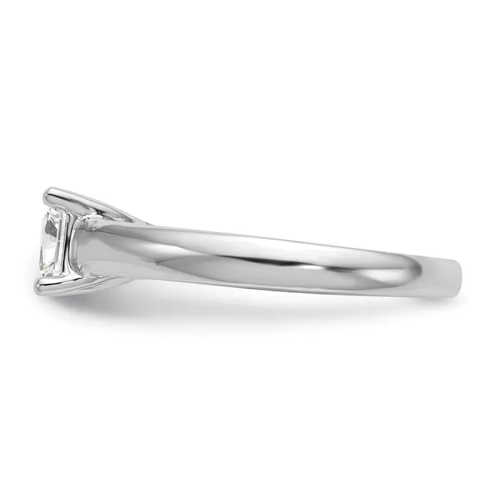 Rings Goldia 100ct CZ Solid Real 14k White Gold Square Solitaire Engagement Ring