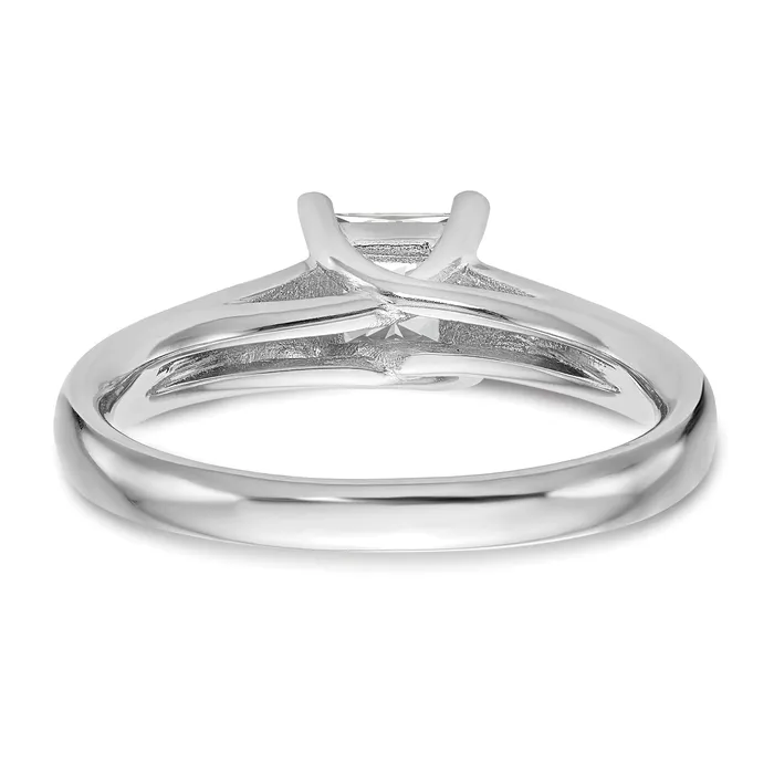 Rings Goldia 100ct CZ Solid Real 14k White Gold Square Solitaire Engagement Ring