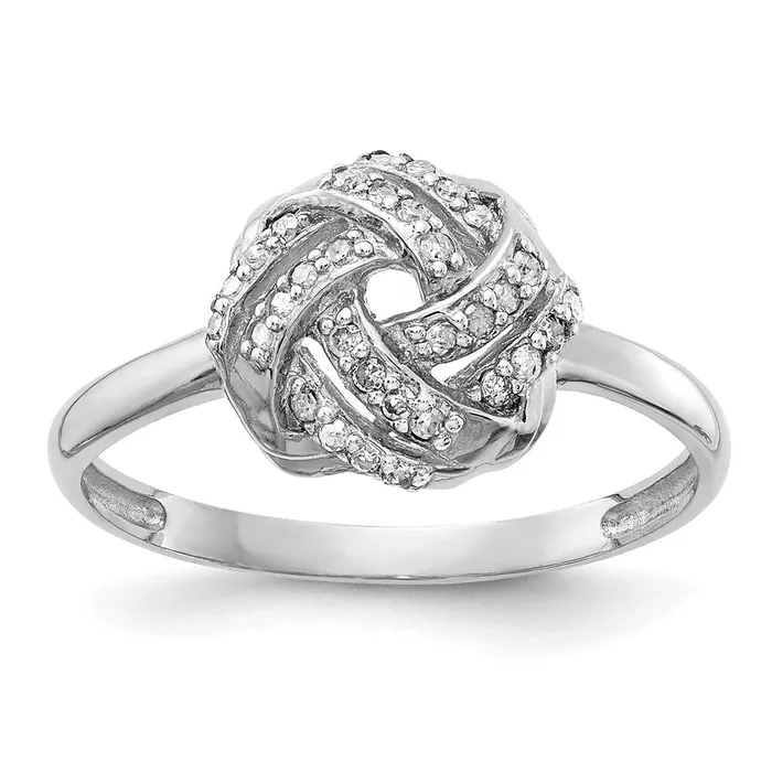 Rings Goldia 10K Tiara Collection White Gold Polished Real Diamond Ring