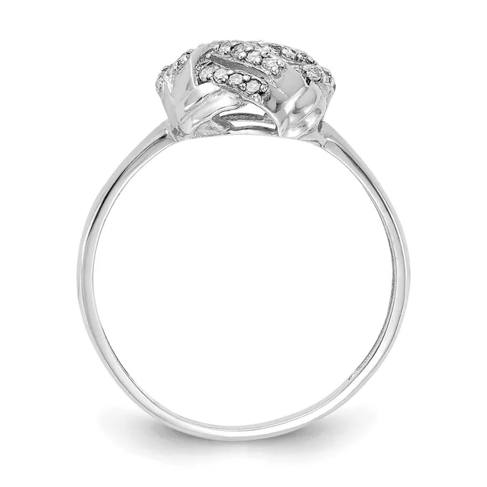 Rings Goldia 10K Tiara Collection White Gold Polished Real Diamond Ring