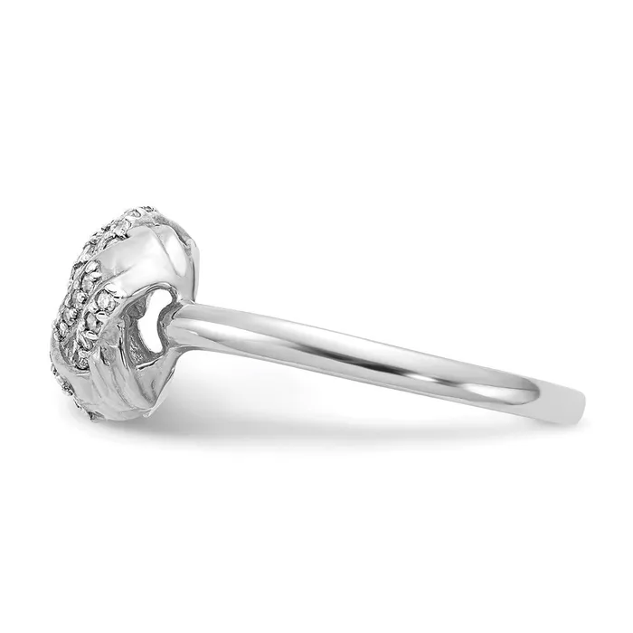 Rings Goldia 10K Tiara Collection White Gold Polished Real Diamond Ring