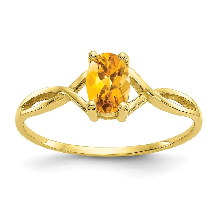 Rings Goldia 10K Yellow Gold Polished Geniune Citrine Birthstone Ring